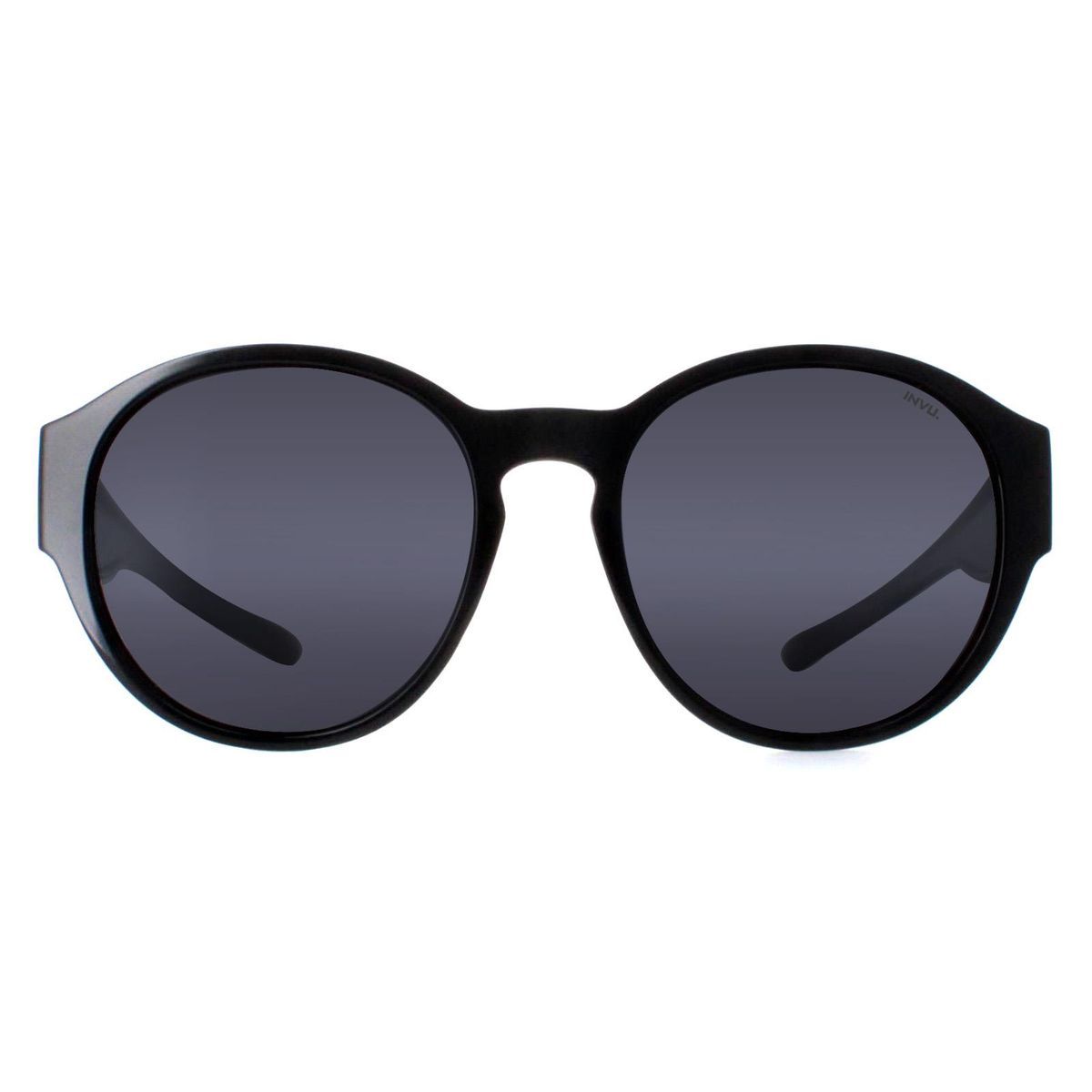 Runde, schwarze, polarisierte Sonnenbrille