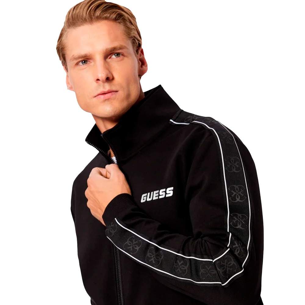 Trainingsjacke mit Reißverschluss und Logo-Tape