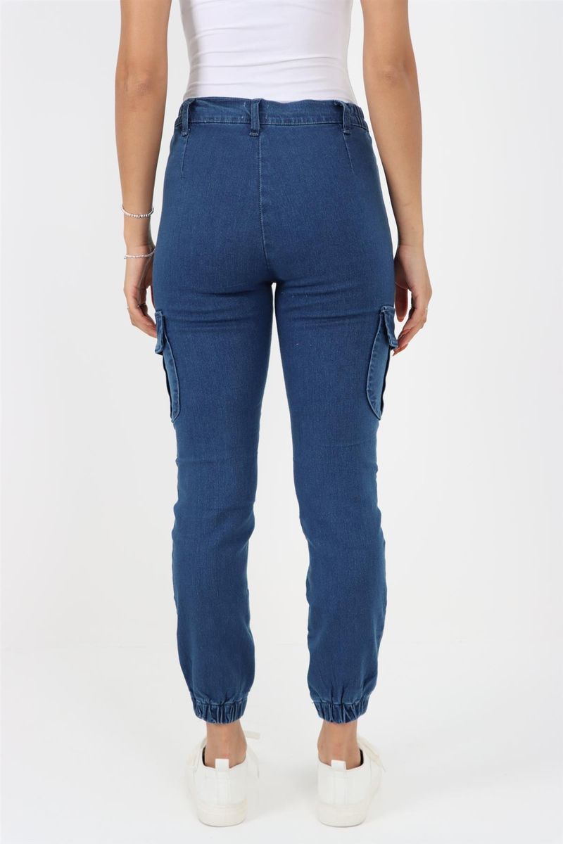 Utility Denim-Cargo-Jogger mit Hochbund