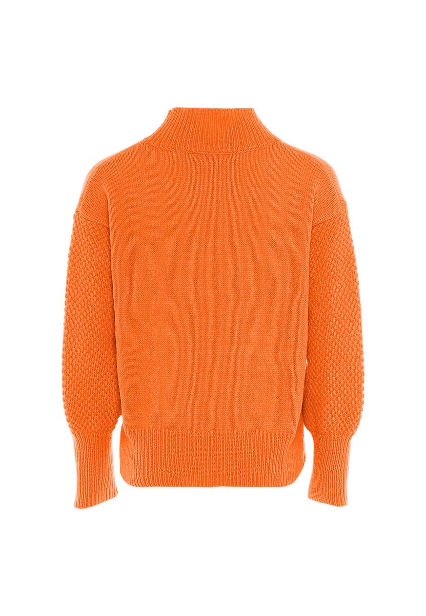 Strickpullover mit strukturierten Ärmeln