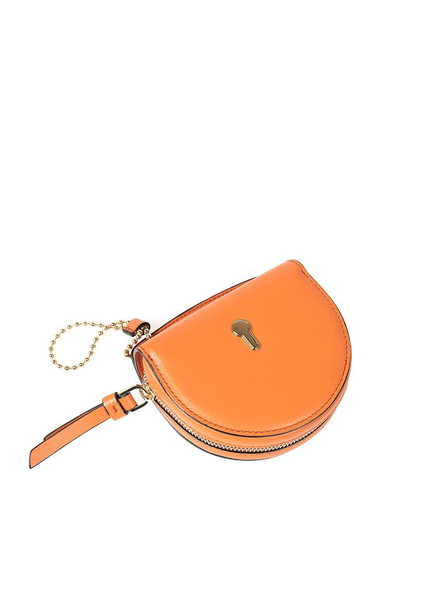 Orangefarbenes Halbmond-Münzfach