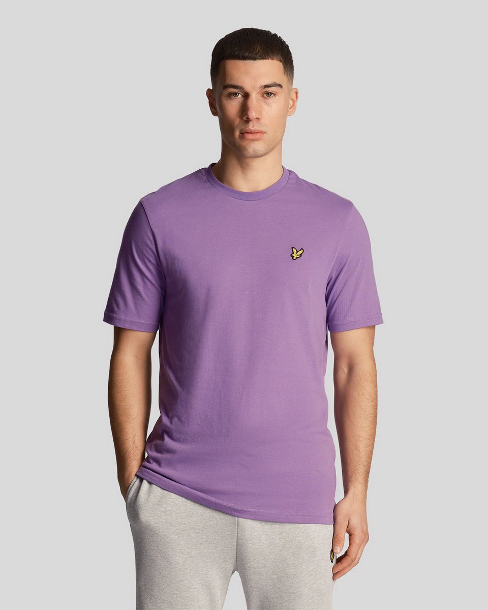 Essential einfarbiges T-Shirt mit Rundhalsausschnitt