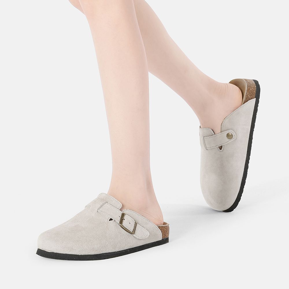 Verstellbare Komfort-Clogs aus Wildleder