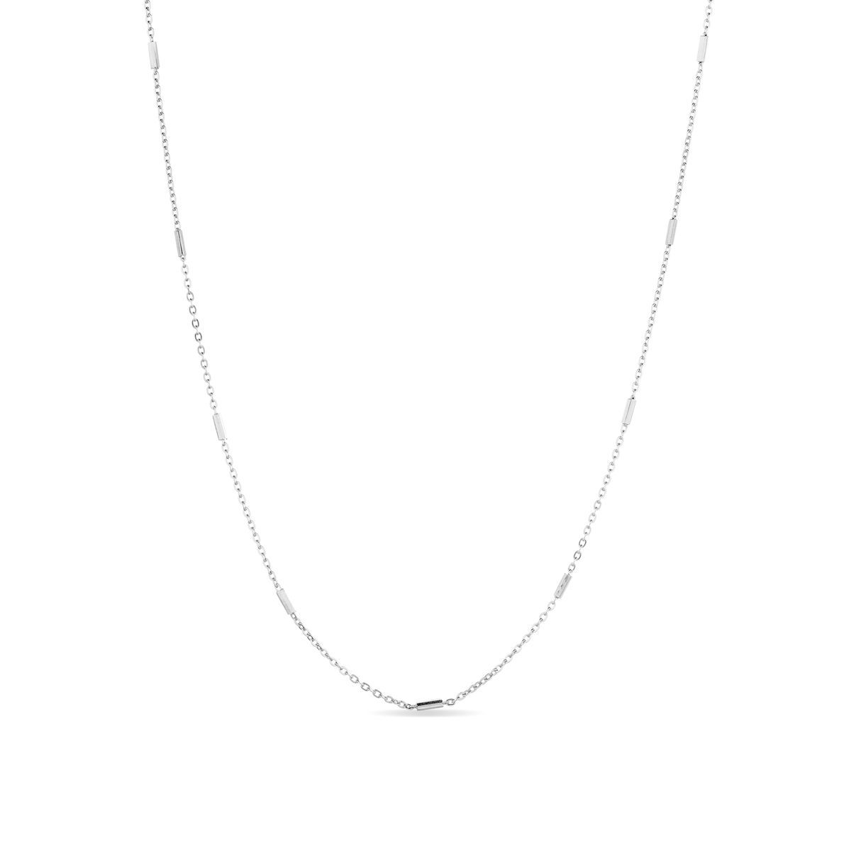 Silberne Stab-Kettenhalskette