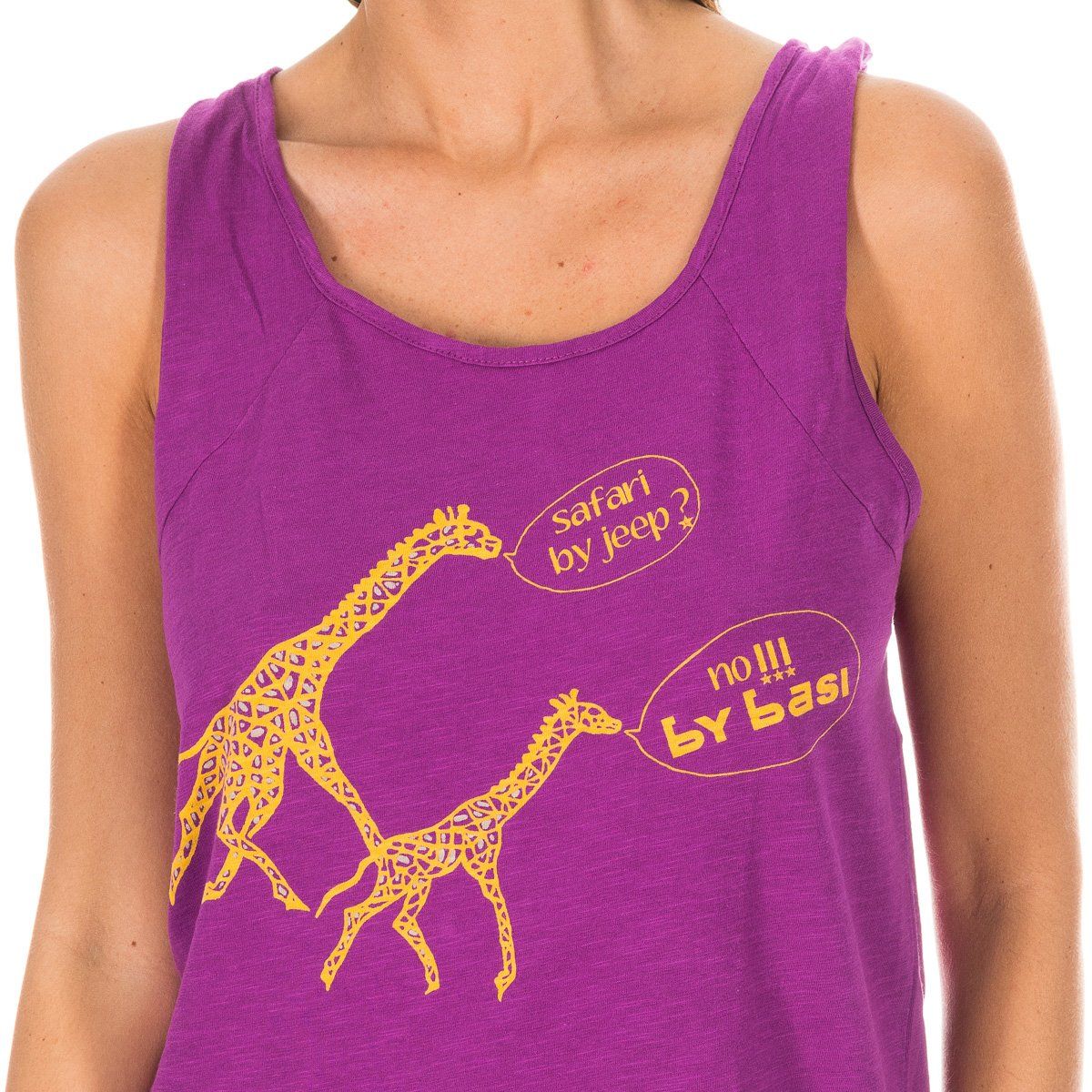Tanktop mit Giraffen-Grafikprint aus Baumwolle