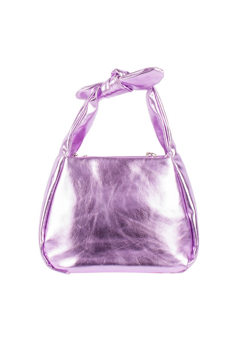 Metallic-Handtasche mit Knotengriff