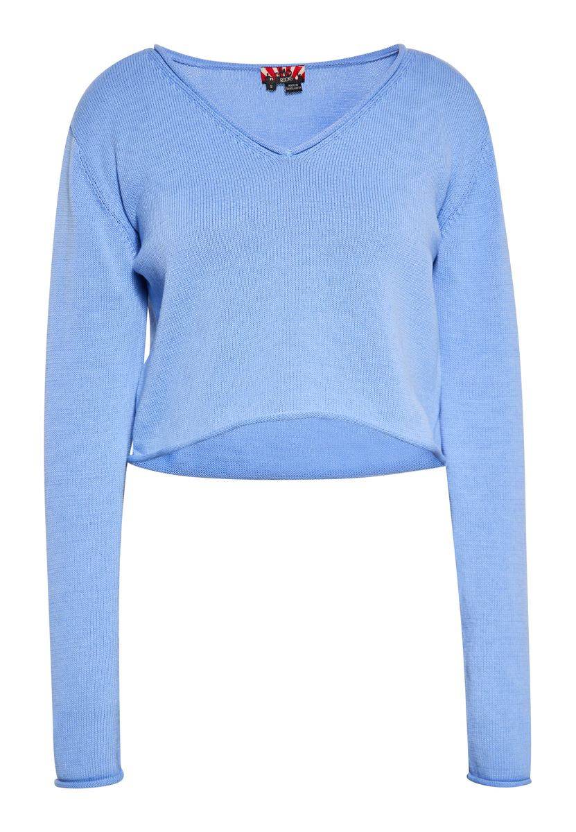 Kurzgeschnittenes Twist-Front Kapuzen-Sweatshirt