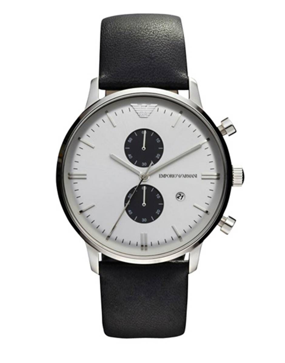 Klassischer Chronograph mit Lederarmband