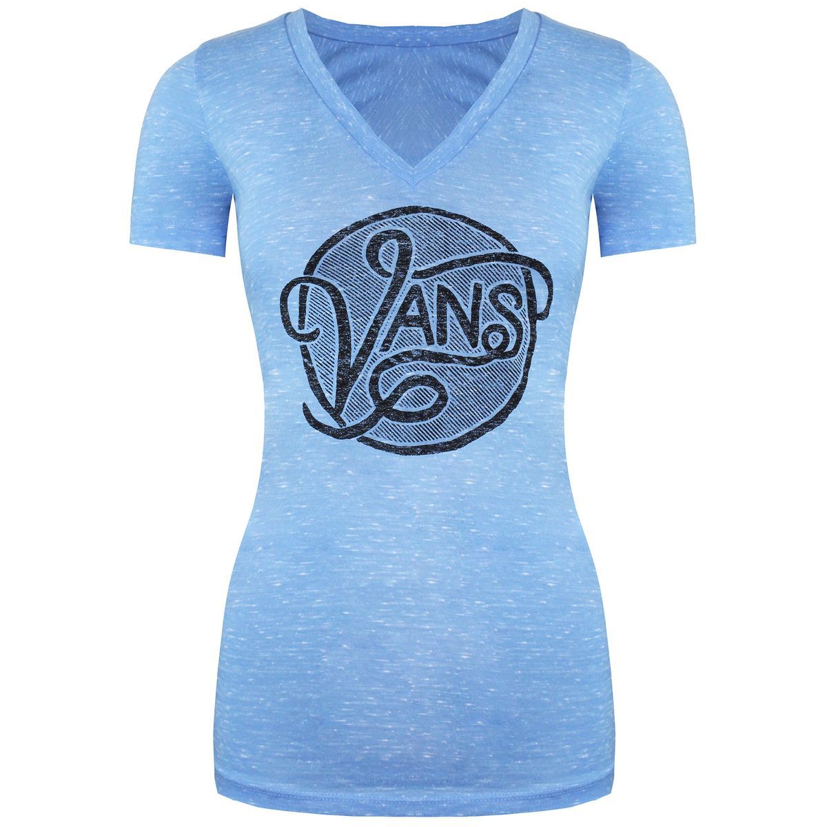 Damen Grafik Logo V-Ausschnitt T-Shirt