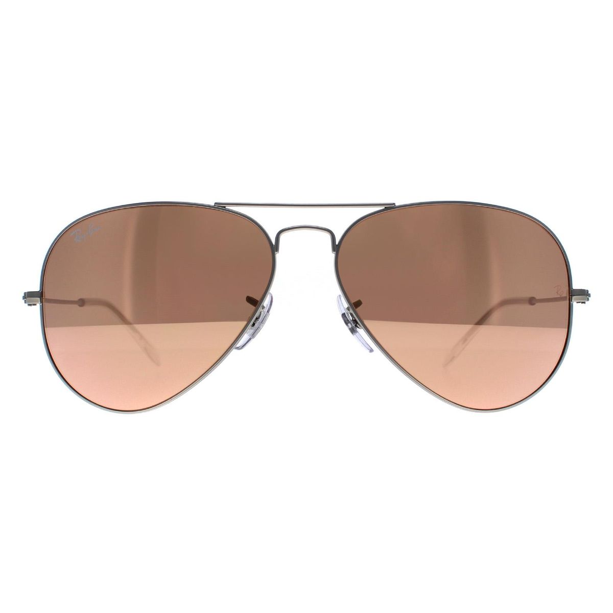 Aviator Sonnenbrille mit roségold verspiegelten Gläsern