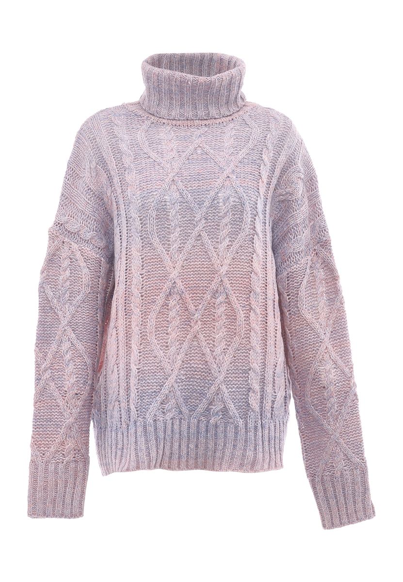 Zopfmuster Rollkragen Pullover
