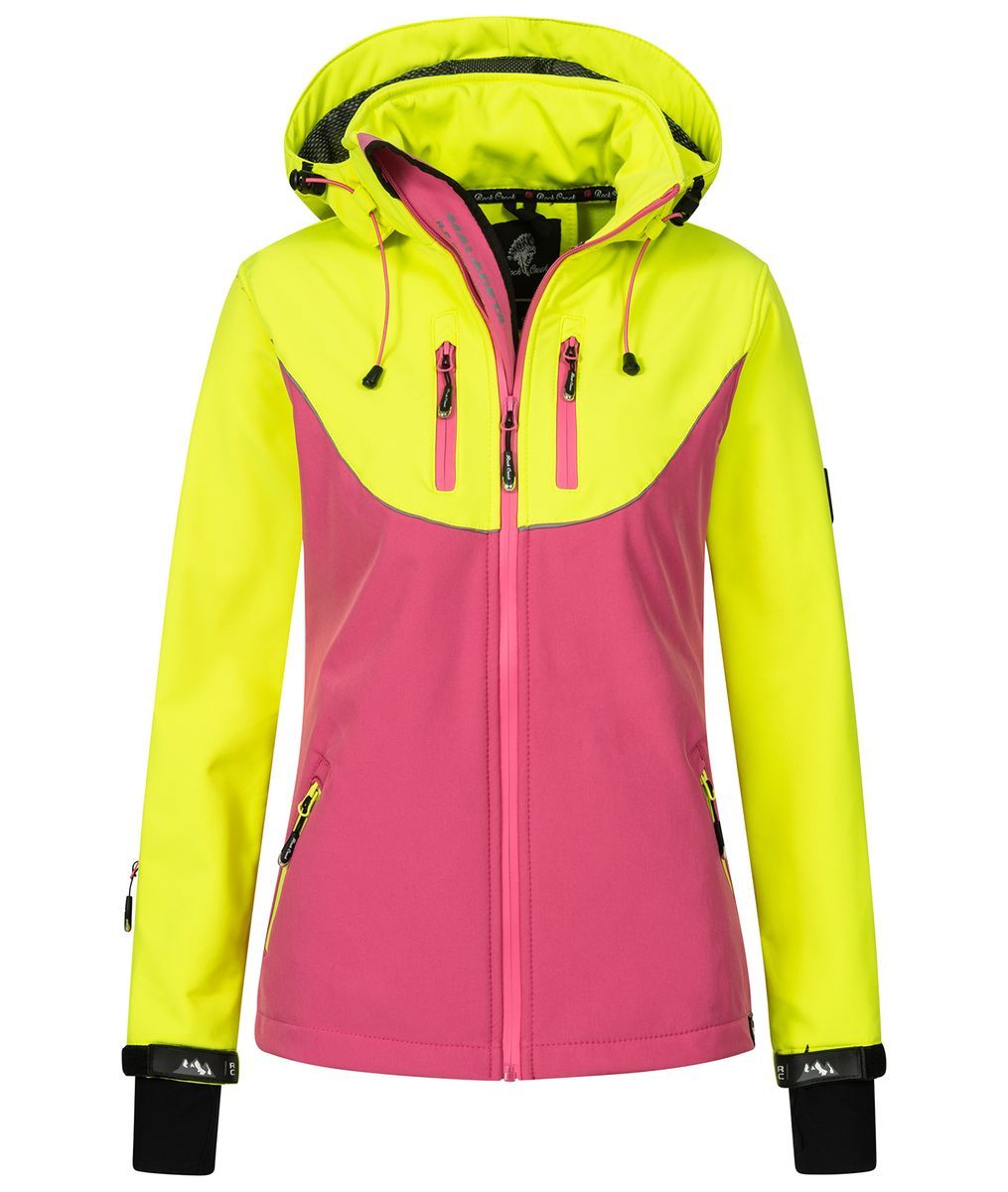 Zweifarbige Softshell-Outdoorjacke