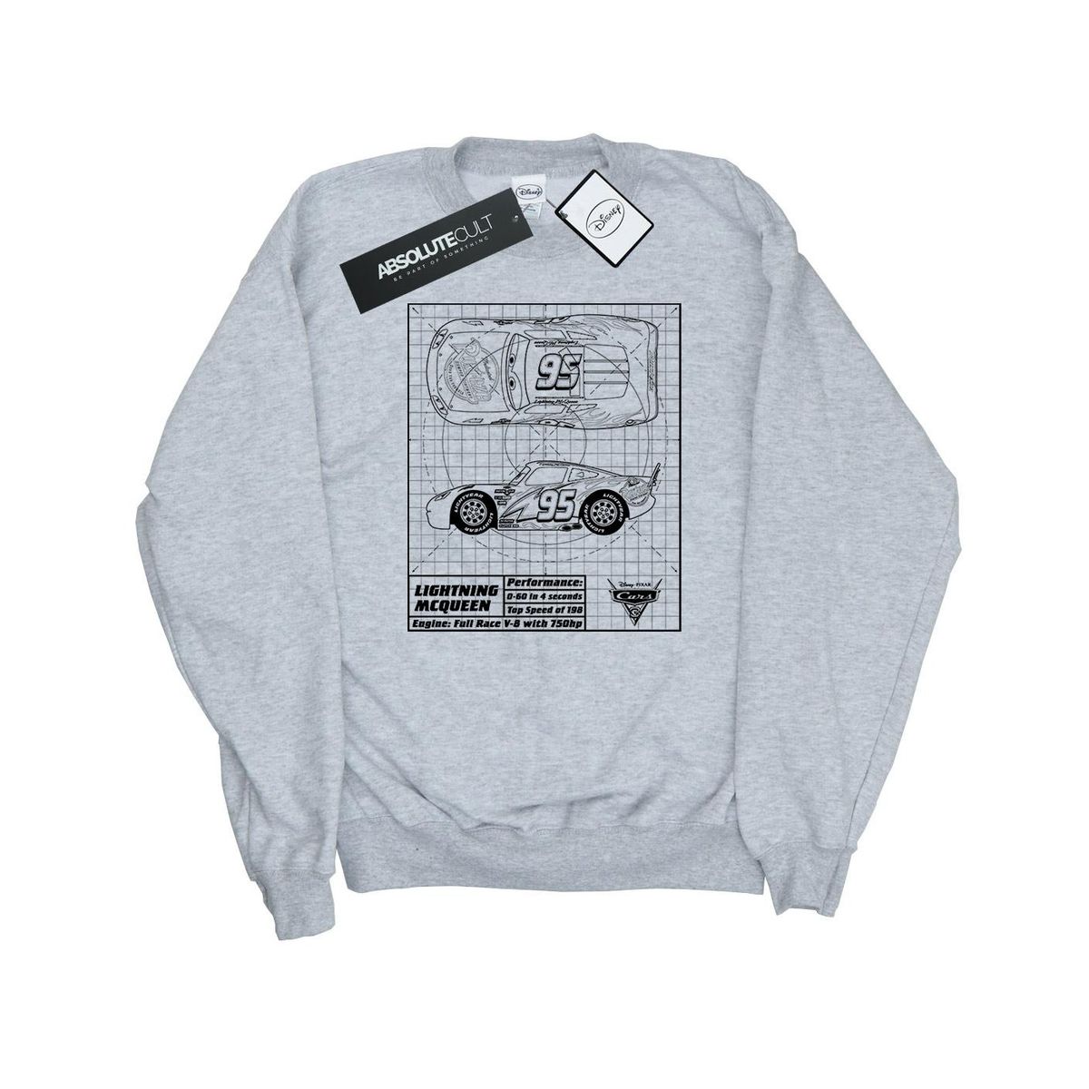 Cars Lightning McQueen Blaupause Sweatshirt