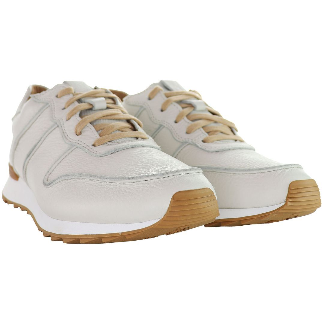 Low-Top Sneaker aus genarbtem Leder