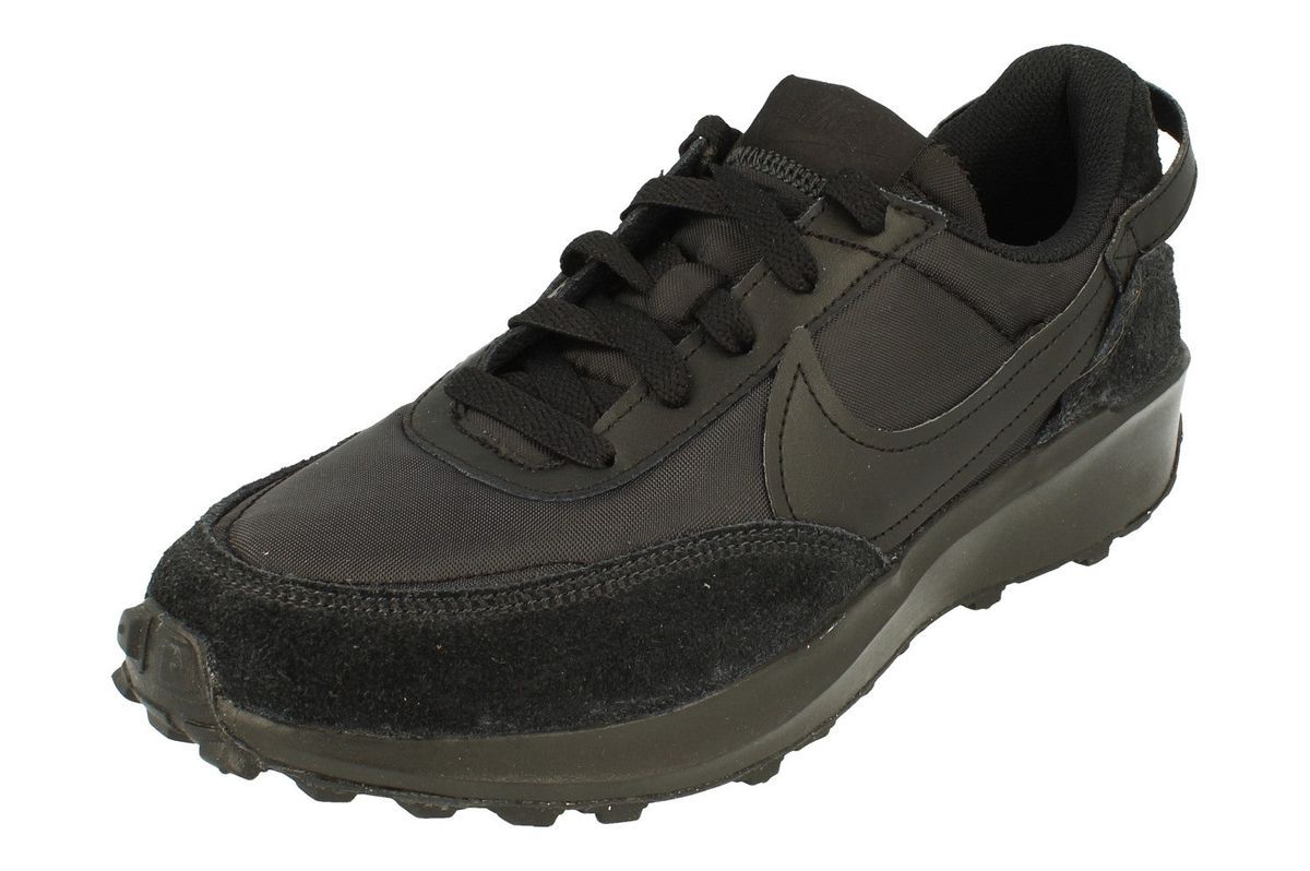 Schwarzer flacher Laufschuh