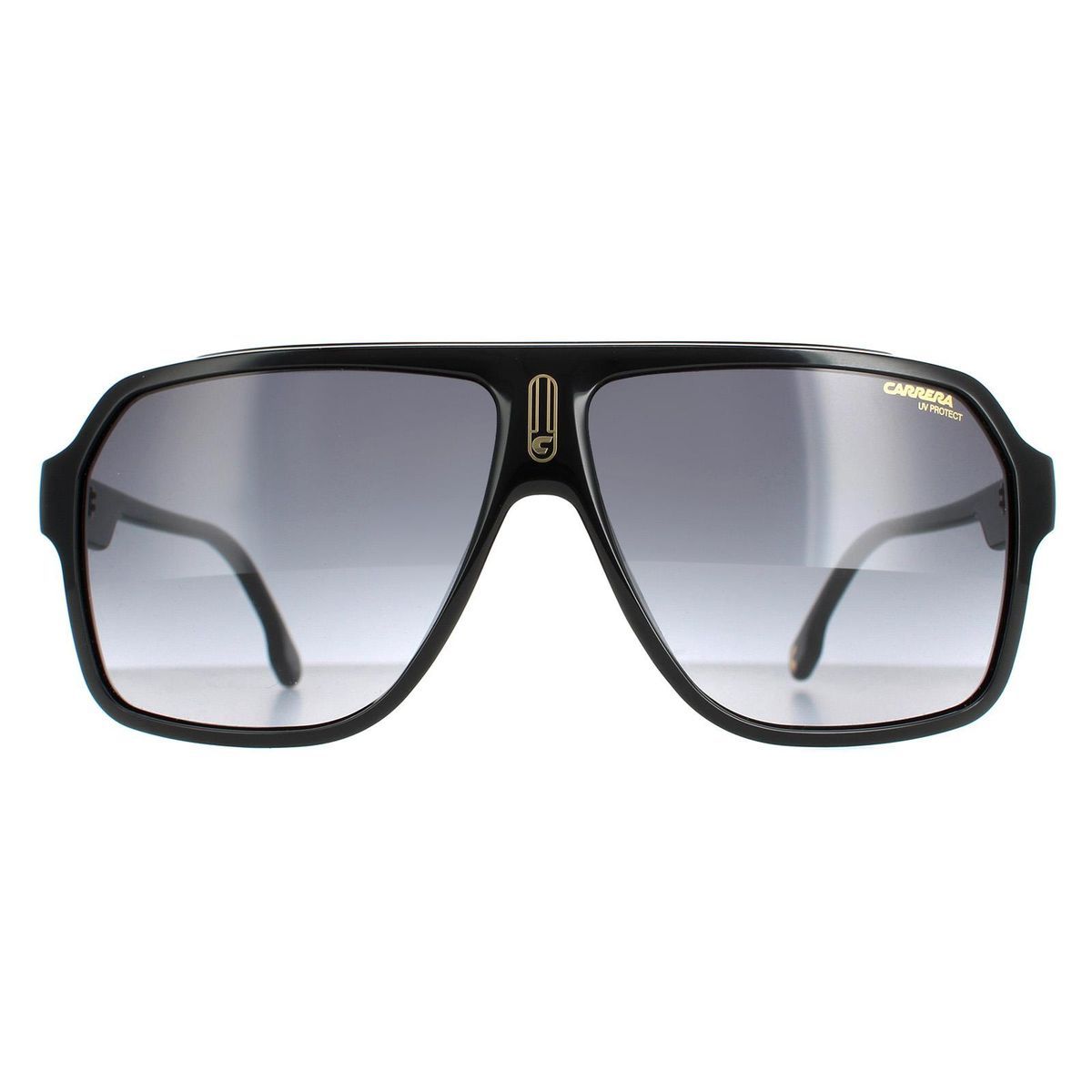 Schwarze Aviator Sonnenbrille mit Farbverlaufsgläsern