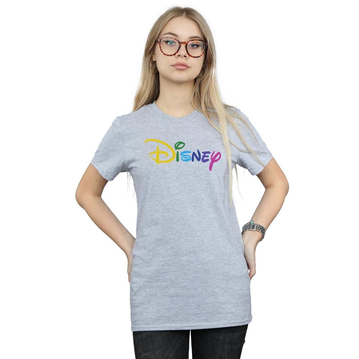 Buntes Logo-Print T-Shirt aus Baumwolle