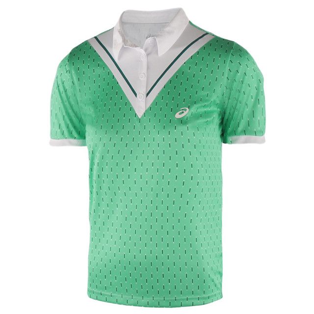 Asics Motion Dry Club Damen Green Tennis Polo Top