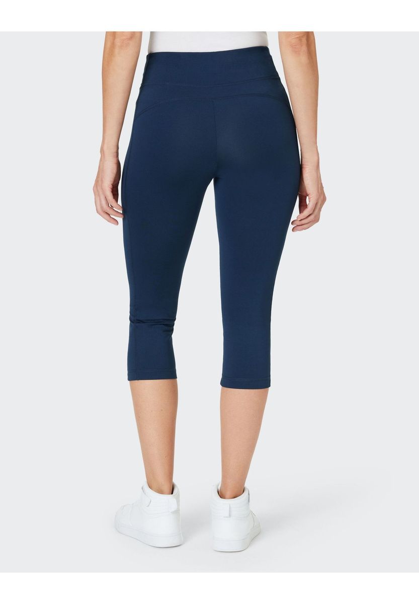 Hochtaillierte, verkürzte Sportleggings