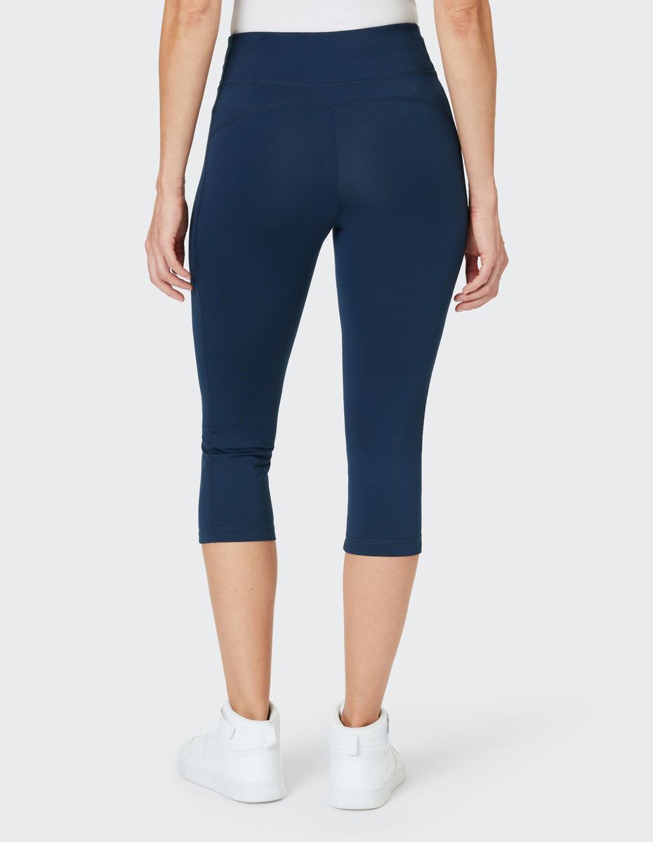 Hochtaillierte, verkürzte Sportleggings