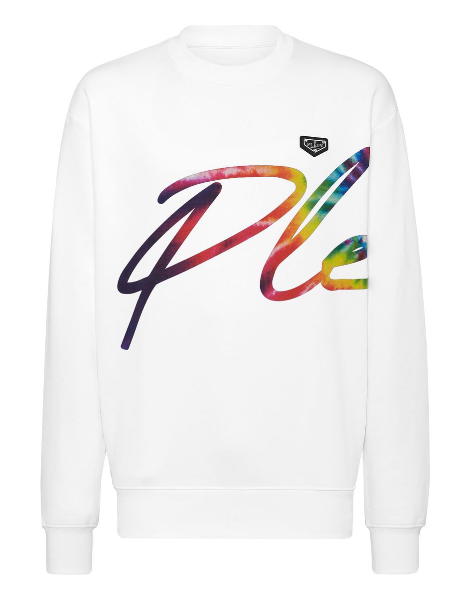 Sweatshirt mit Signatur-Folienprint