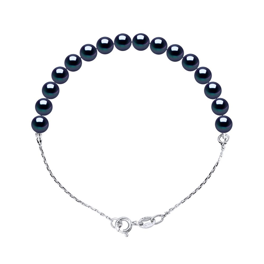 Armband schwarze Süßwasserzuchtperlen