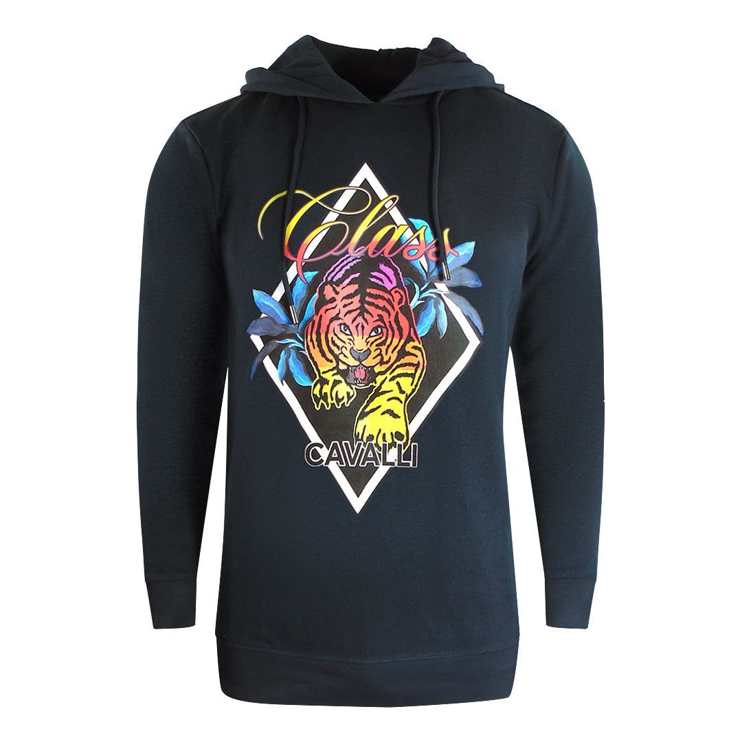 Kapuzenpullover mit Diamant-Tigergrafik