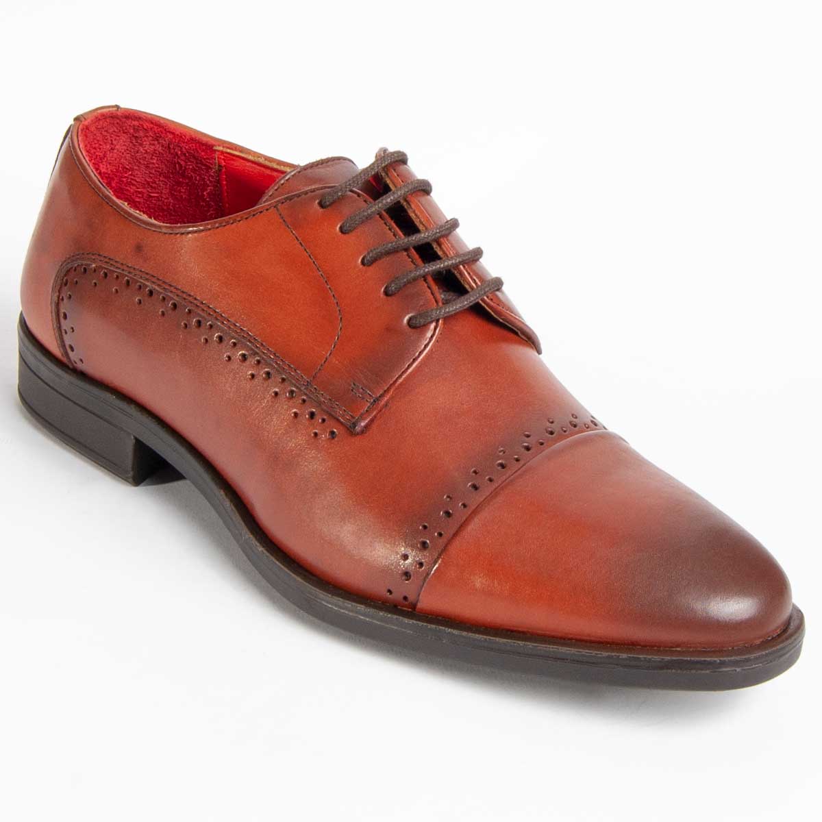 Elegante Derby-Schuhe mit Budapester-Muster