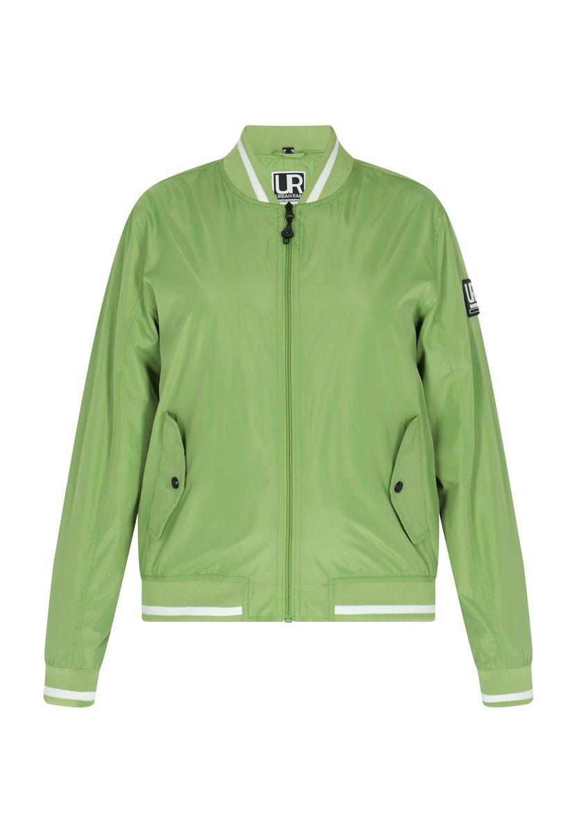 Leichte Bomberjacke mit Streifenbesatz
