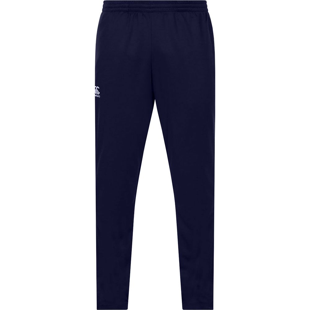 Marineblaue, schmal zulaufende Stretch-Trainingshose