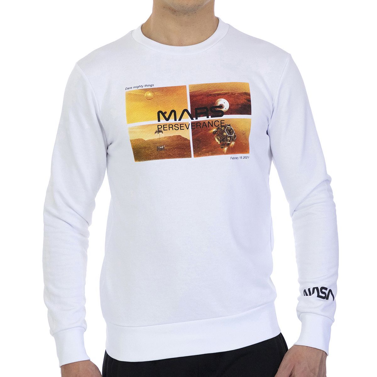 Sweatshirt mit Mars Perseverance Grafikdruck