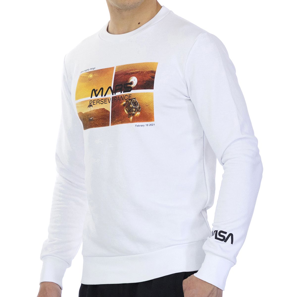 Mars Perseverance Grafik-Sweatshirt mit Rundhalsausschnitt