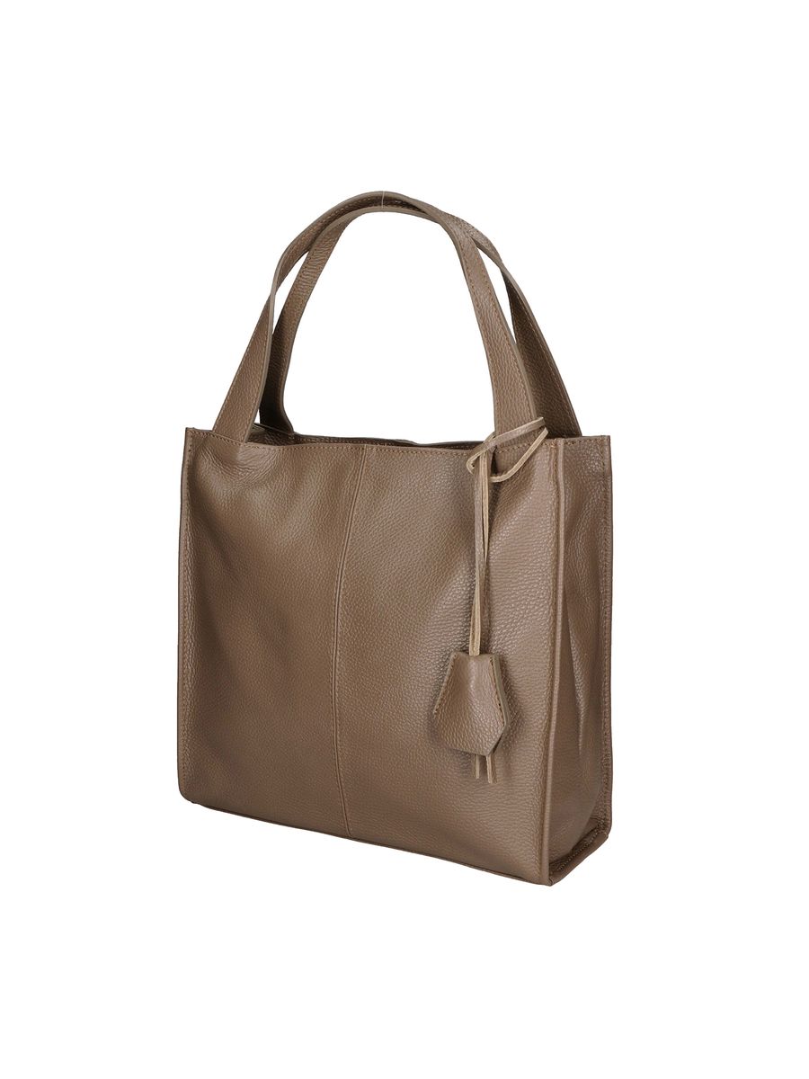 Minimalistische Schultertasche aus genarbtem Leder