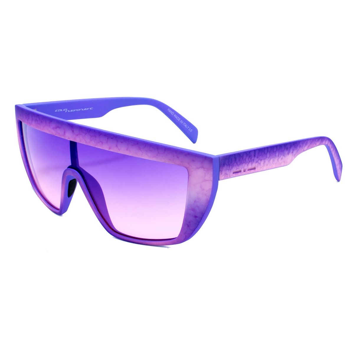 Markante Schild-Sonnenbrille aus rotem Acetat