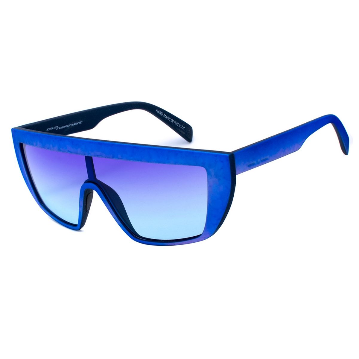 Markante Schild-Sonnenbrille aus rotem Acetat