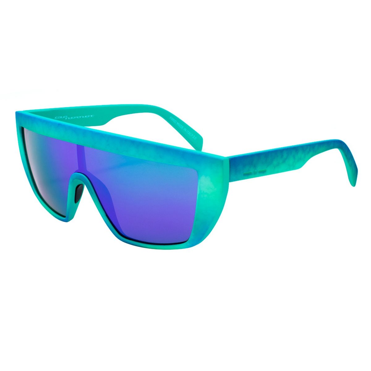 Markante Schild-Sonnenbrille aus rotem Acetat