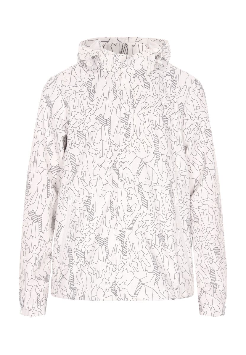 Leichte Kapuzenjacke mit botanischem Print