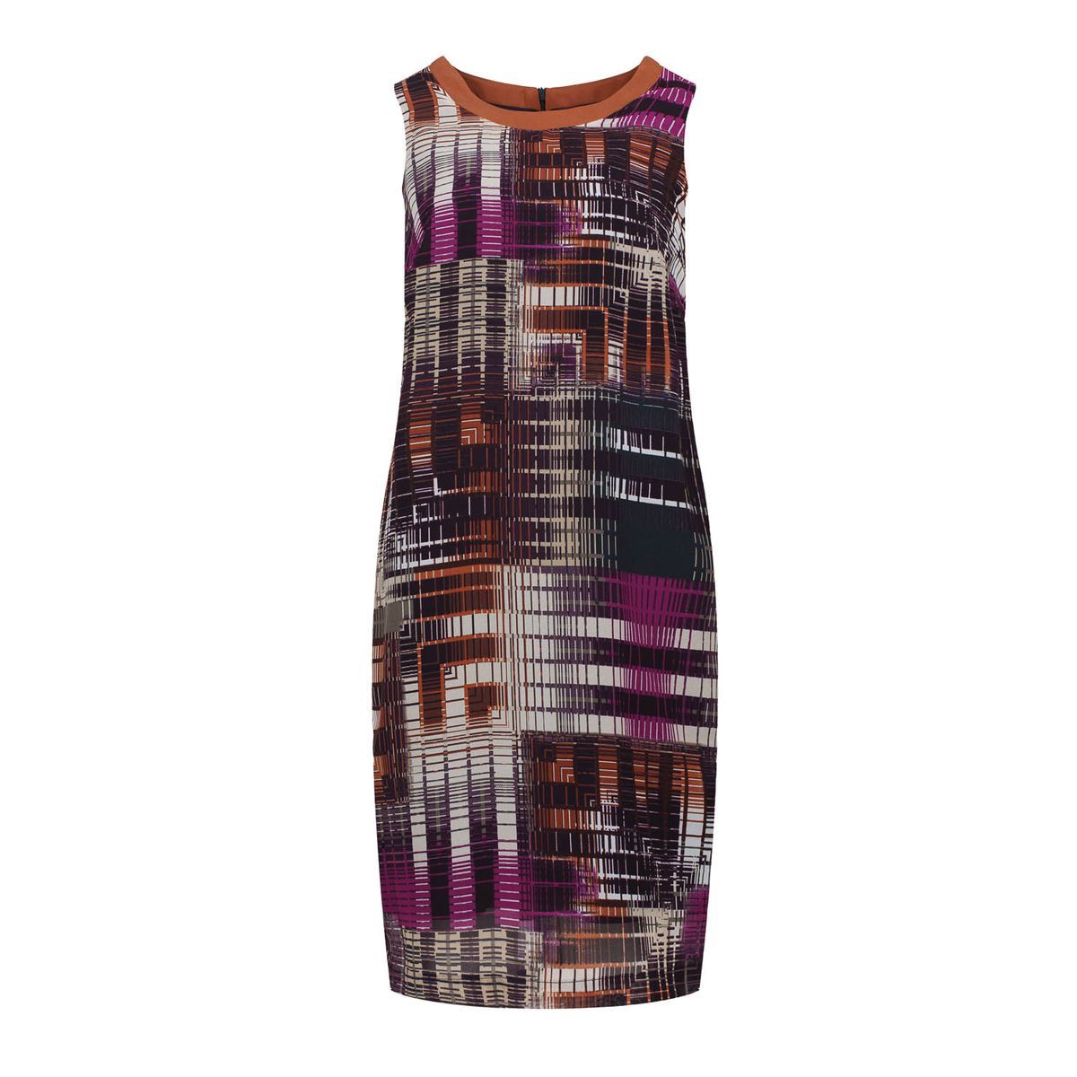 Satinkleid mit geometrischem Print