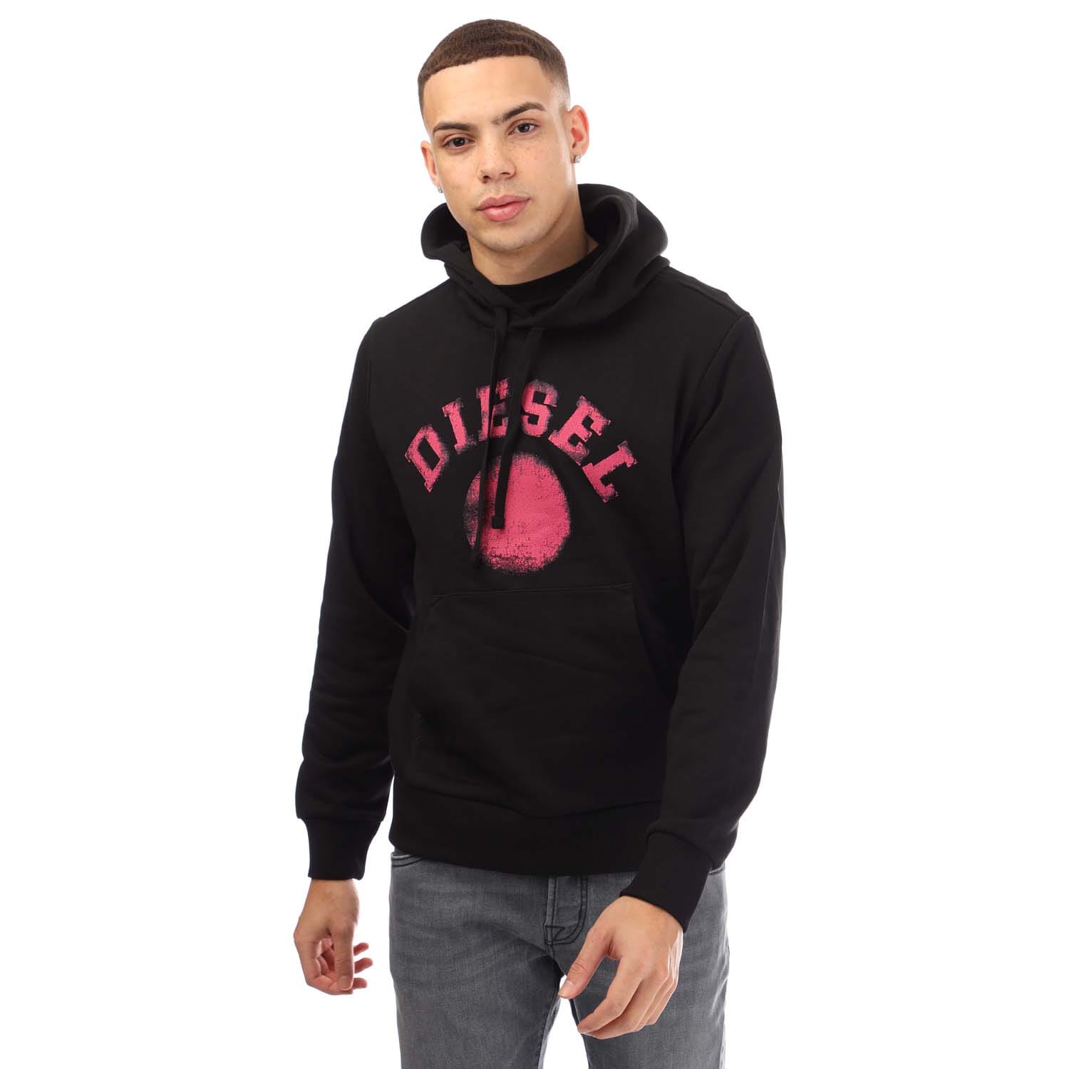 Schwarzer Hoodie mit verzerrtem Punktmuster