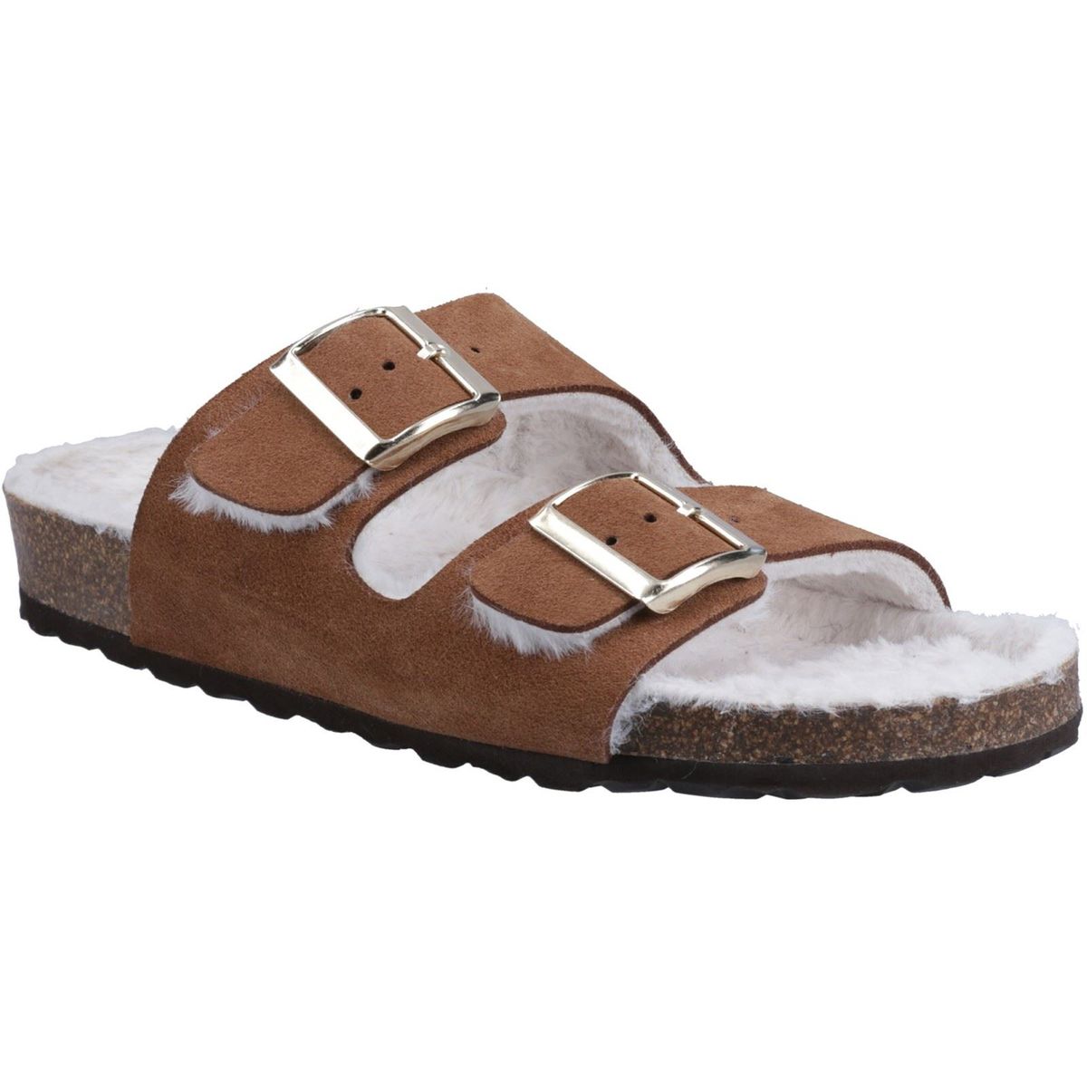 Hush Puppies Jessie Leder Damen Tan Pantoffeln