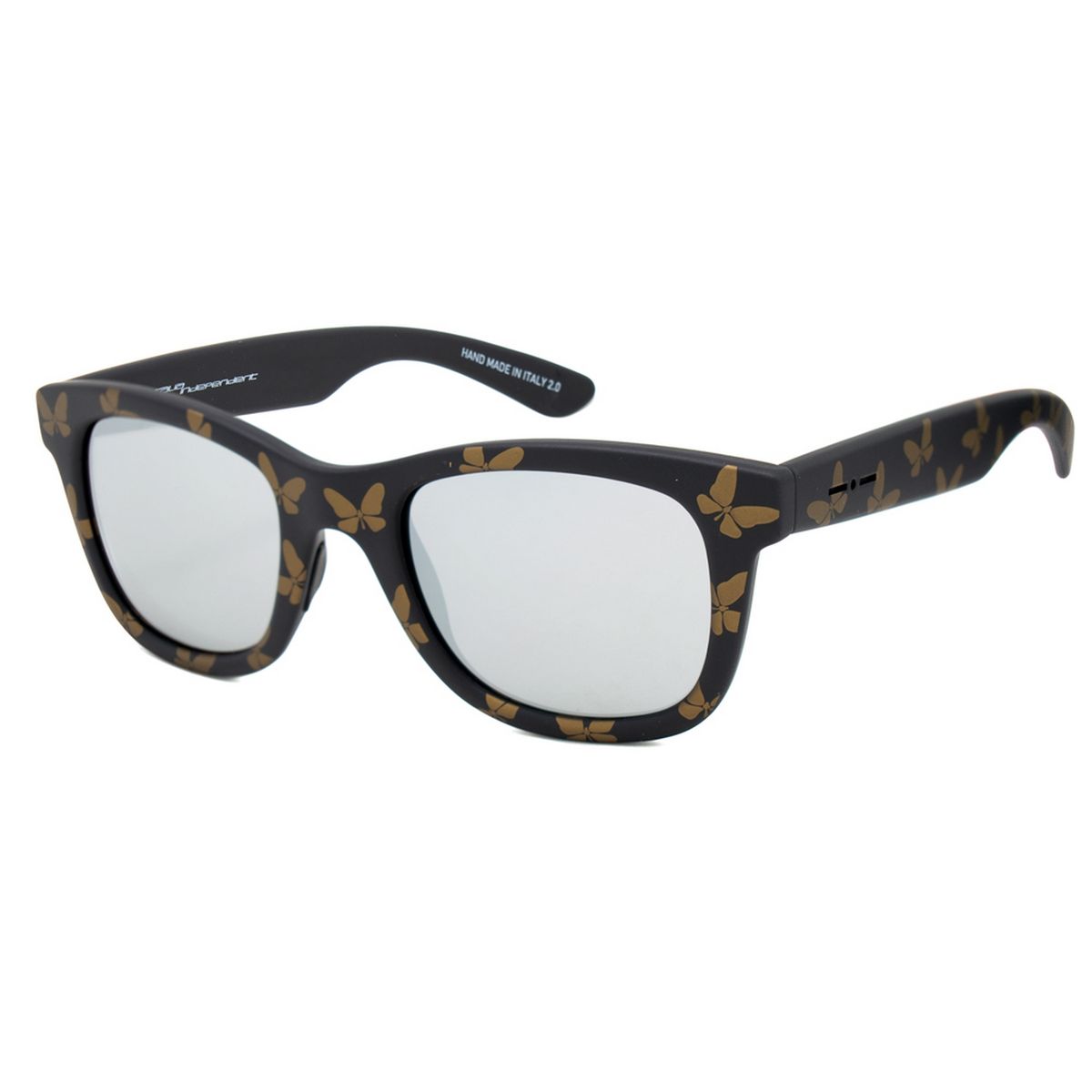 Sonnenbrille mit Acetatgestell und Schmetterlingen