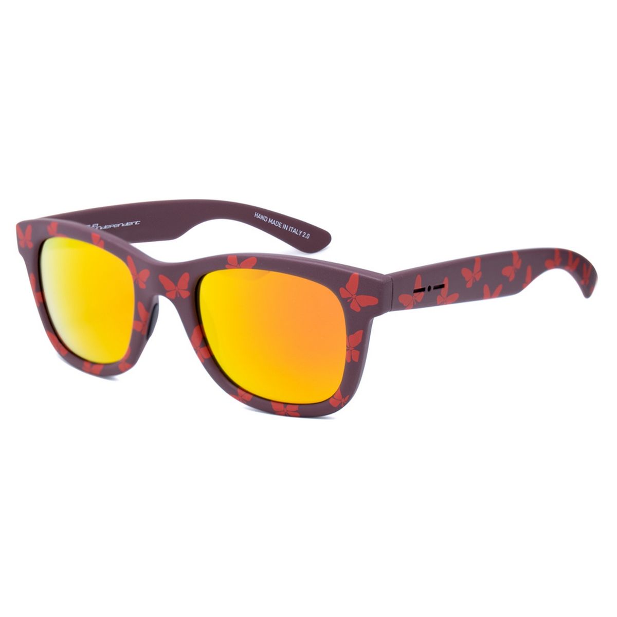 Sonnenbrille mit Acetatgestell und Schmetterlingen