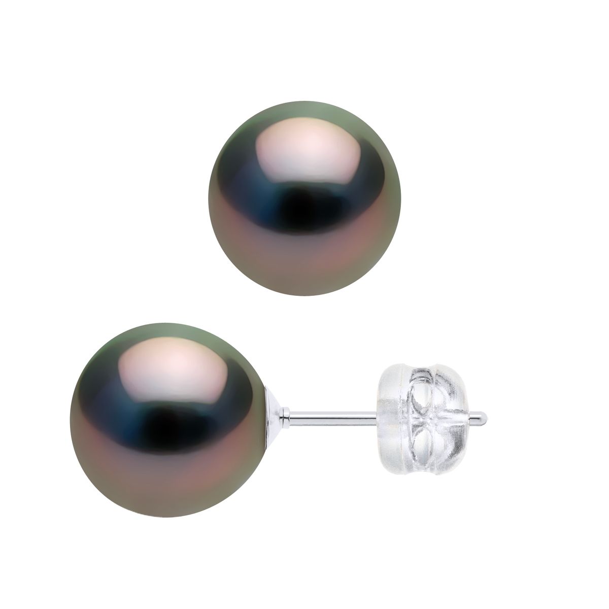 Tahitiperlen Ohrstecker, Weißgold