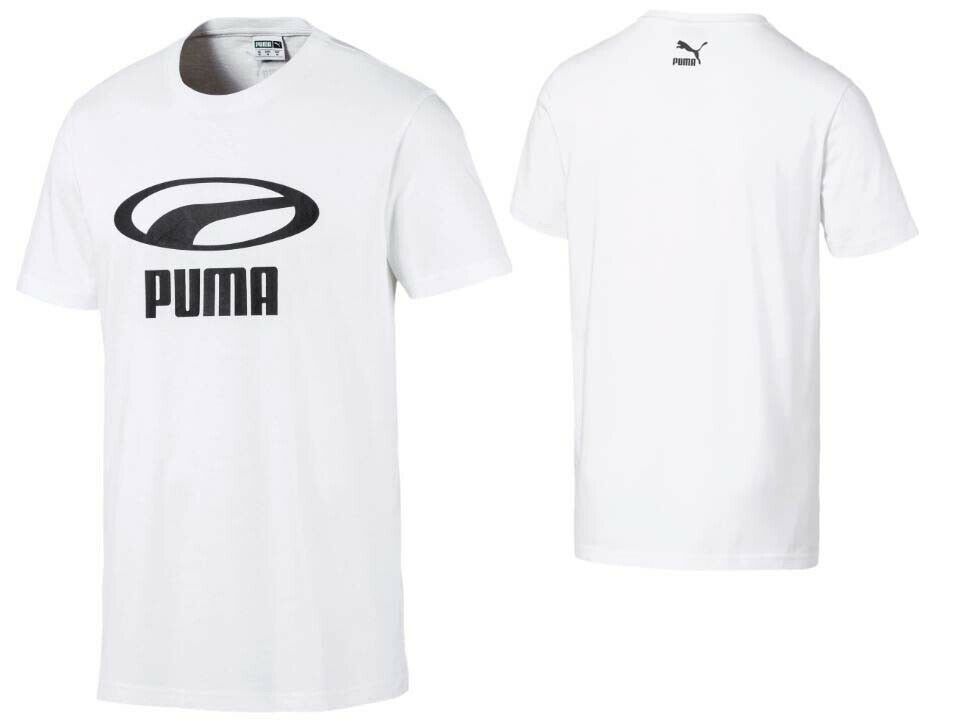 Puma XTG Graphic White Short Sleeve Tee T -Shirt Top - Herren
