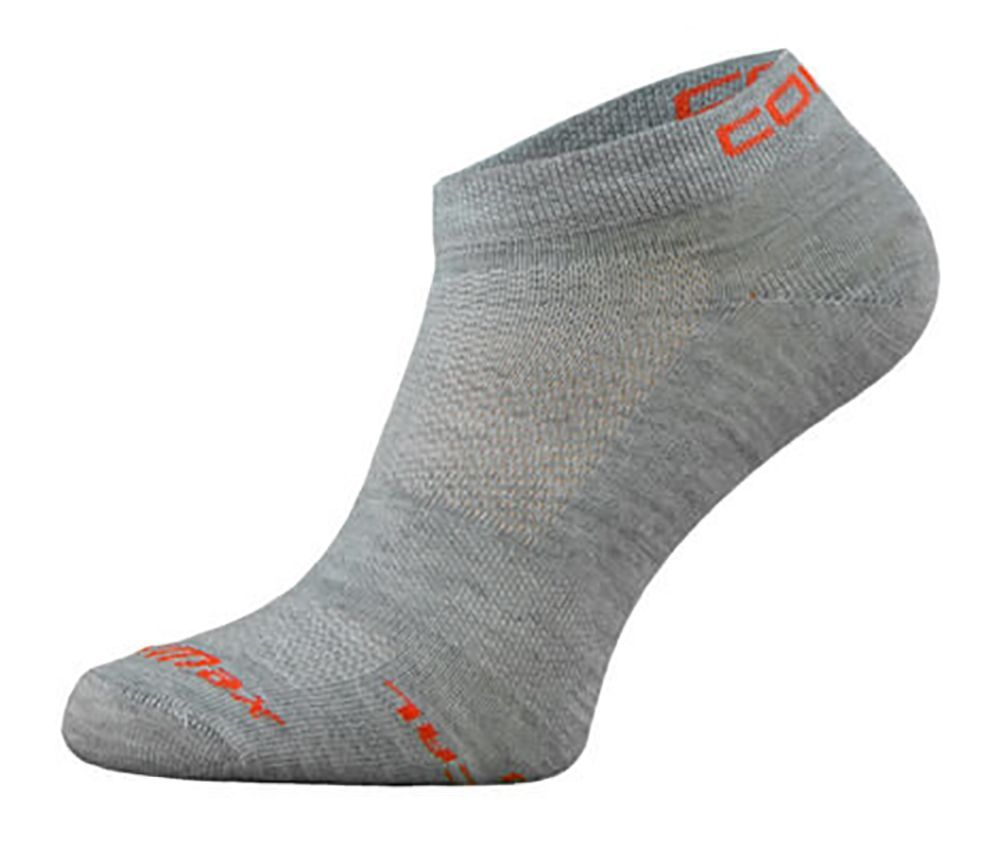 COMODO - Compressport Chaussettes Running | Basses | Coolmax | Renforcées - Gris