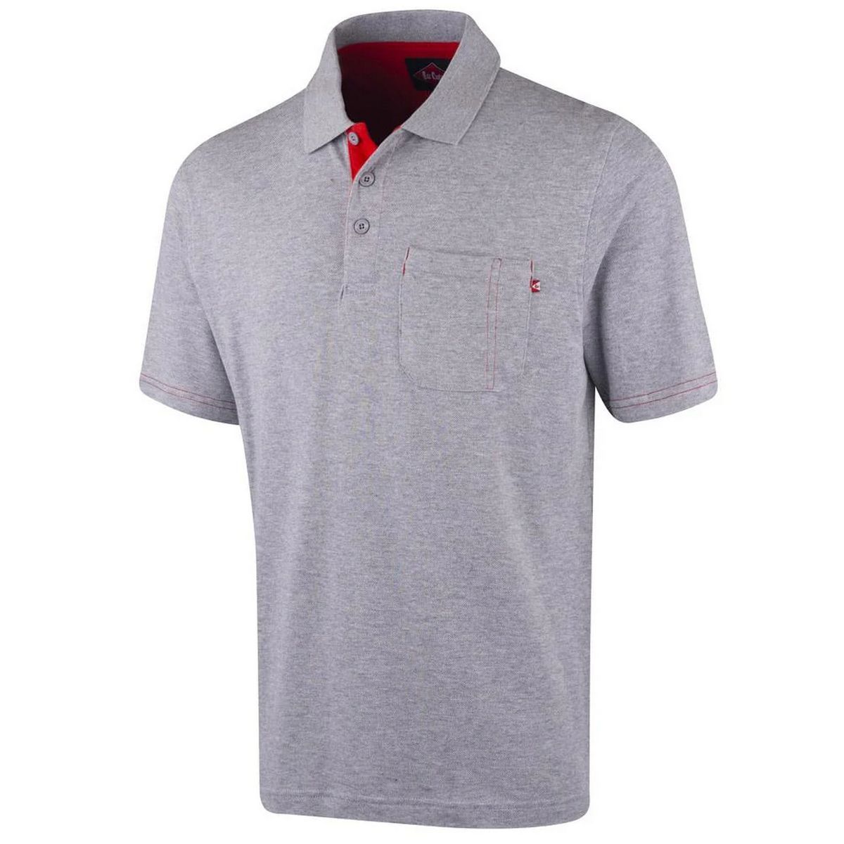 Herren Poloshirt in meliertem Grau