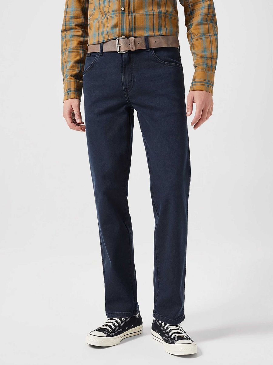 Klassische Jeans mit geradem Schnitt in dunkler Waschung