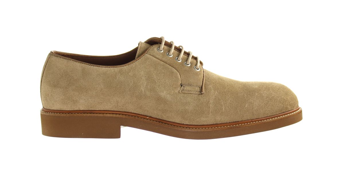 Herren Beige Wildleder Derby Schuh