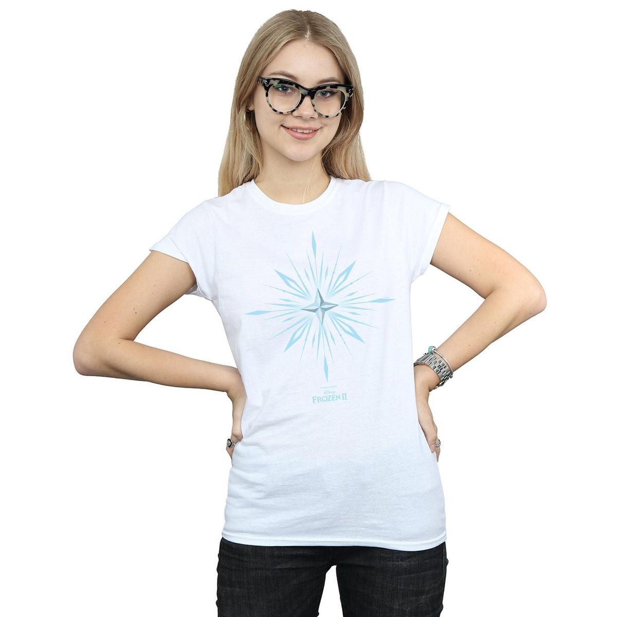 T-Shirt mit Signatur-Schneeflocken-Grafik