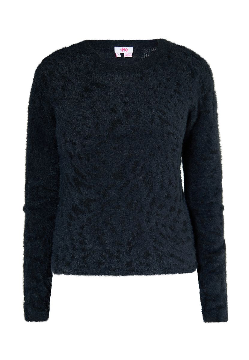 Flauschiger Jacquard Strickpullover